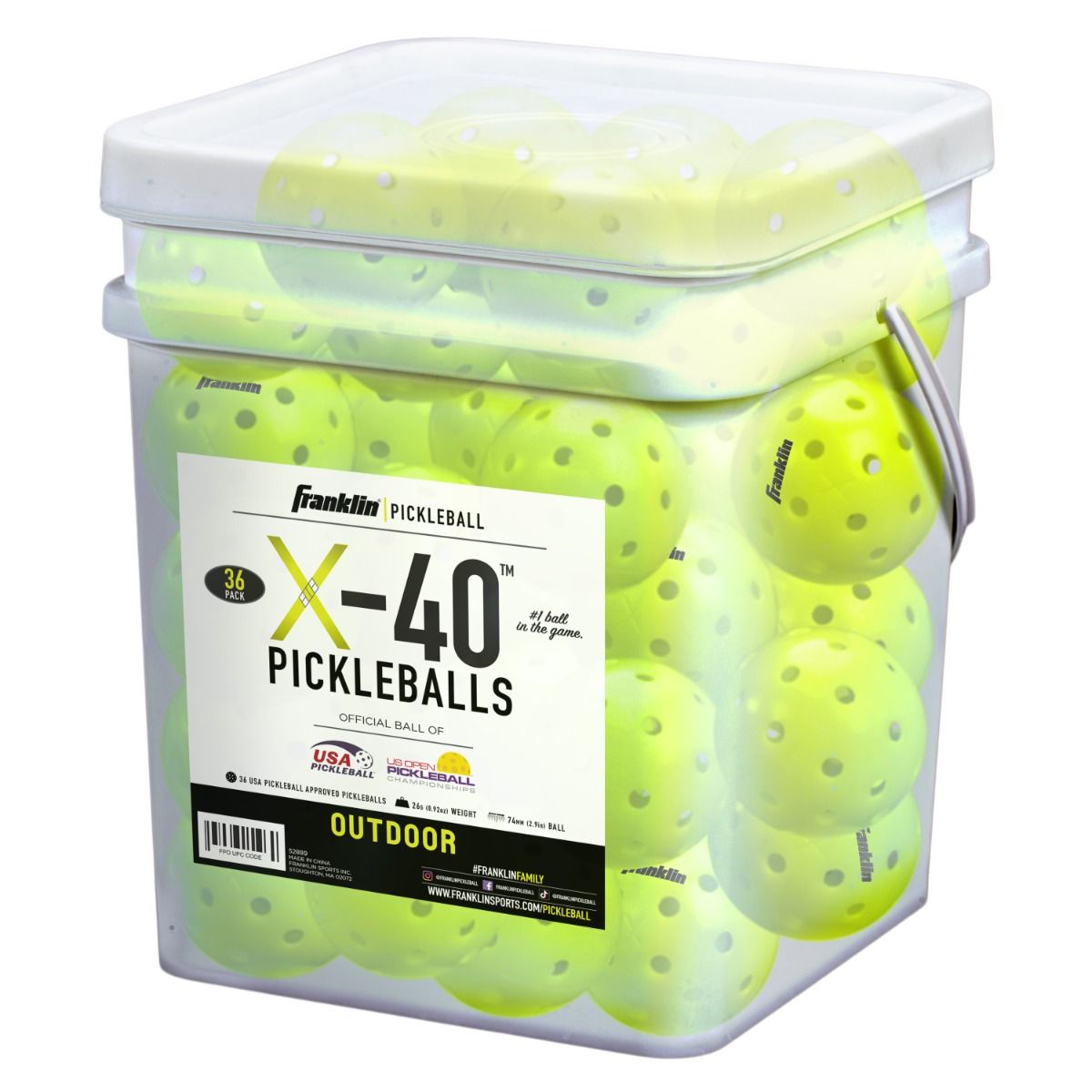X-40 Outdoor Pickleballs (3, 12, 36, 50 and 100 Packs)